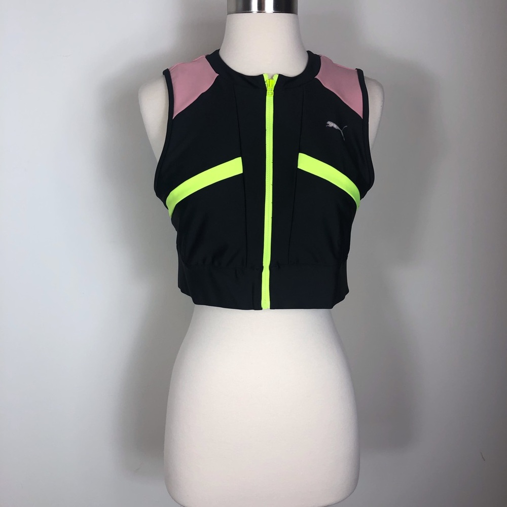 Puma Chase Full-Zip Crop Top.